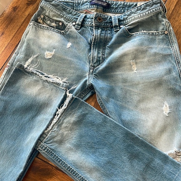 Rare Diesel Thavar-US blue slim skinny jeans 30x30 wash 0813L Made in 🇮🇹 for 🇺🇸